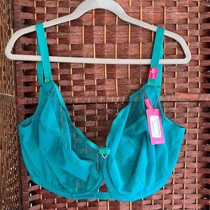 Teal Curvy Kate balcony bra